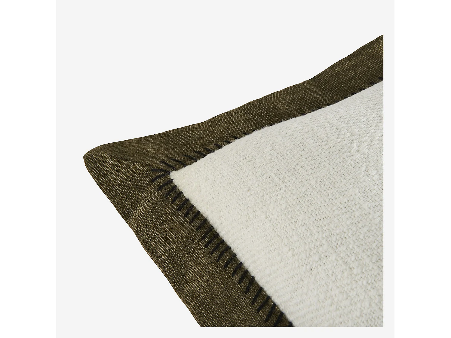 Habitat - Coussin en coton - 30 x 50 cm - Ecru et bronze - Berthe