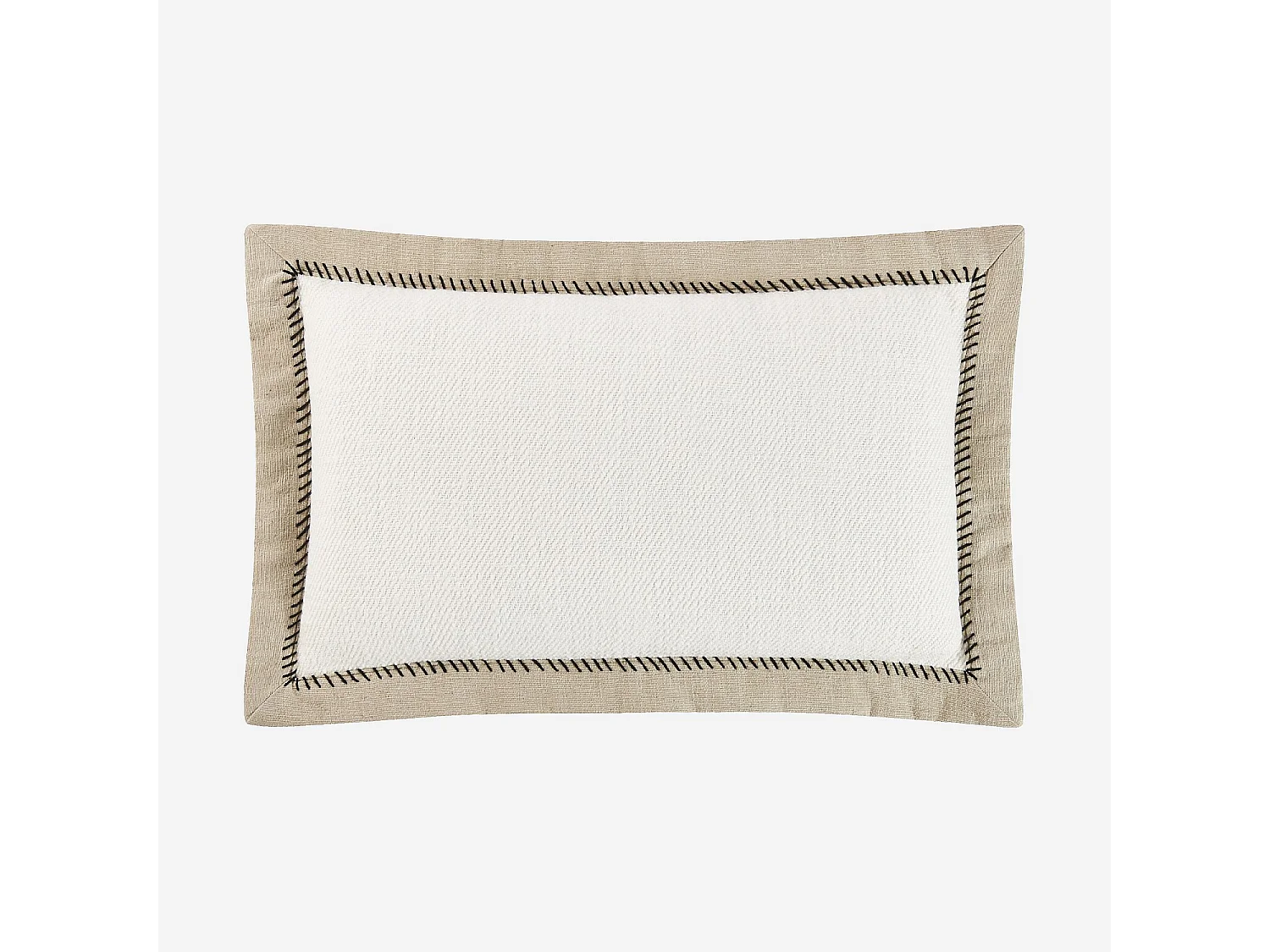 Habitat - Coussin en coton - 30 x 50 cm - Ecru et sable - Berthe