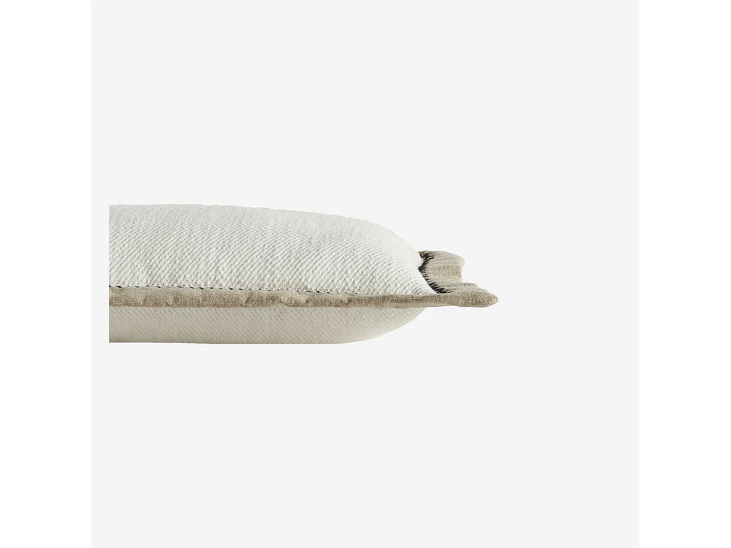 Habitat - Coussin en coton - 30 x 50 cm - Ecru et sable - Berthe