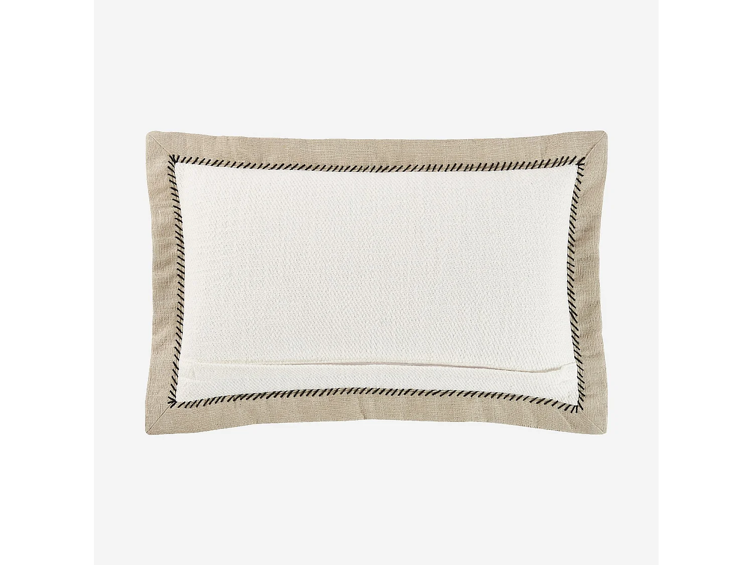 Habitat - Coussin en coton - 30 x 50 cm - Ecru et sable - Berthe