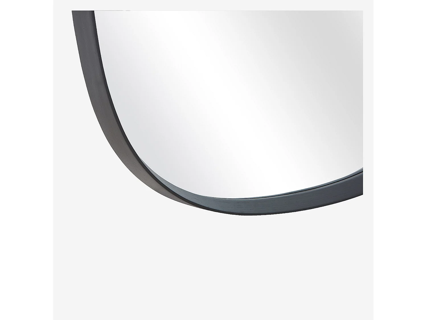 Habitat - Miroir carré en chêne - 90 cm - Noir - Merope