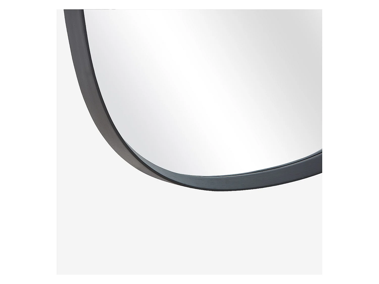 Habitat - Miroir carré en chêne - 90 cm - Noir - Merope