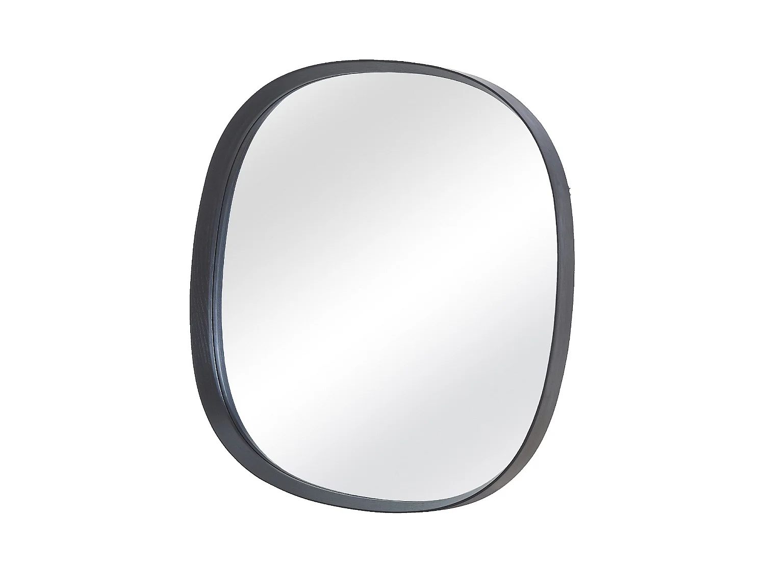 Habitat - Miroir carré en chêne - 90 cm - Noir - Merope