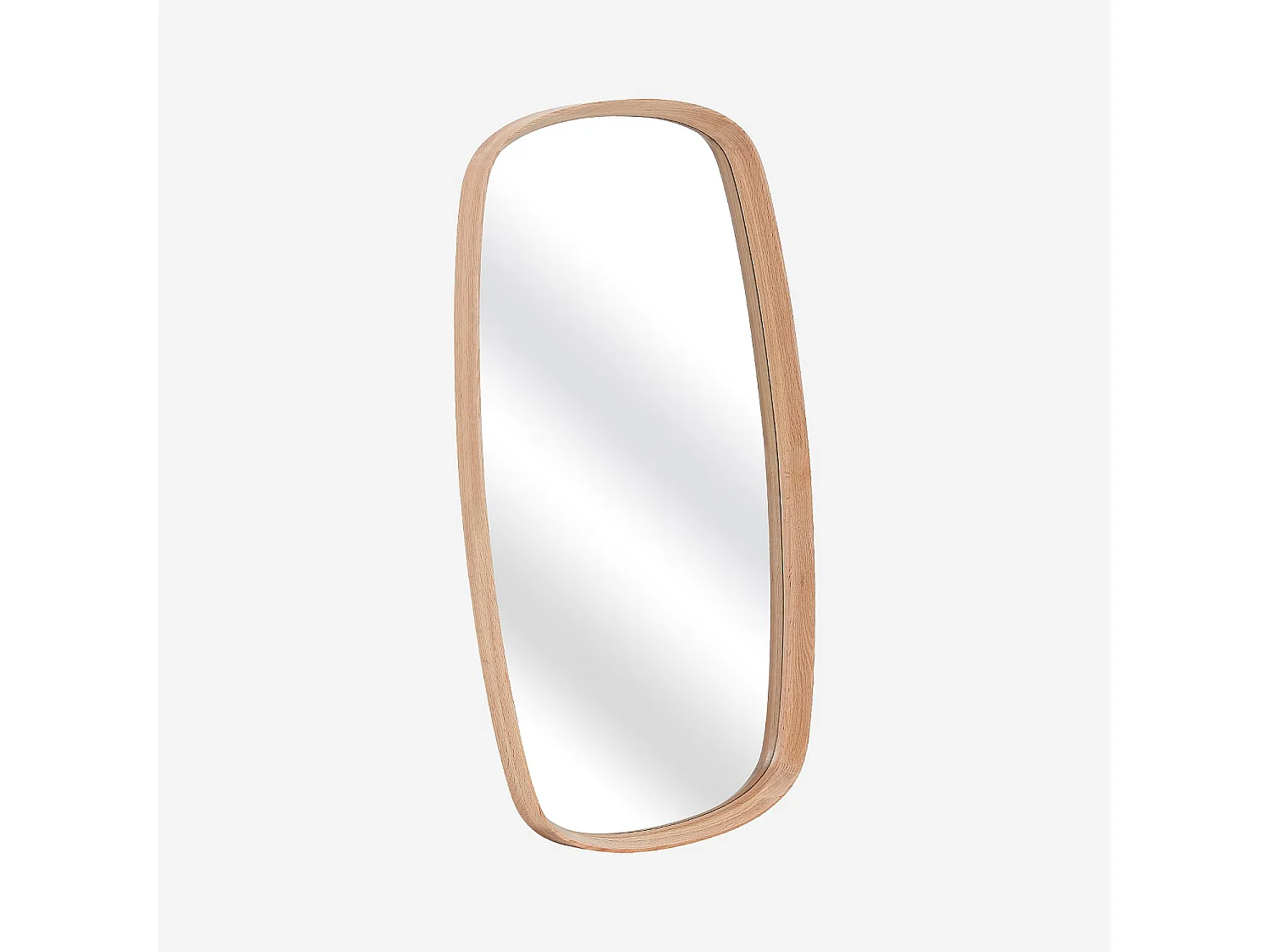 Habitat - Miroir rectangulaire en chêne - 60 x 110 cm - Naturel - Neboria