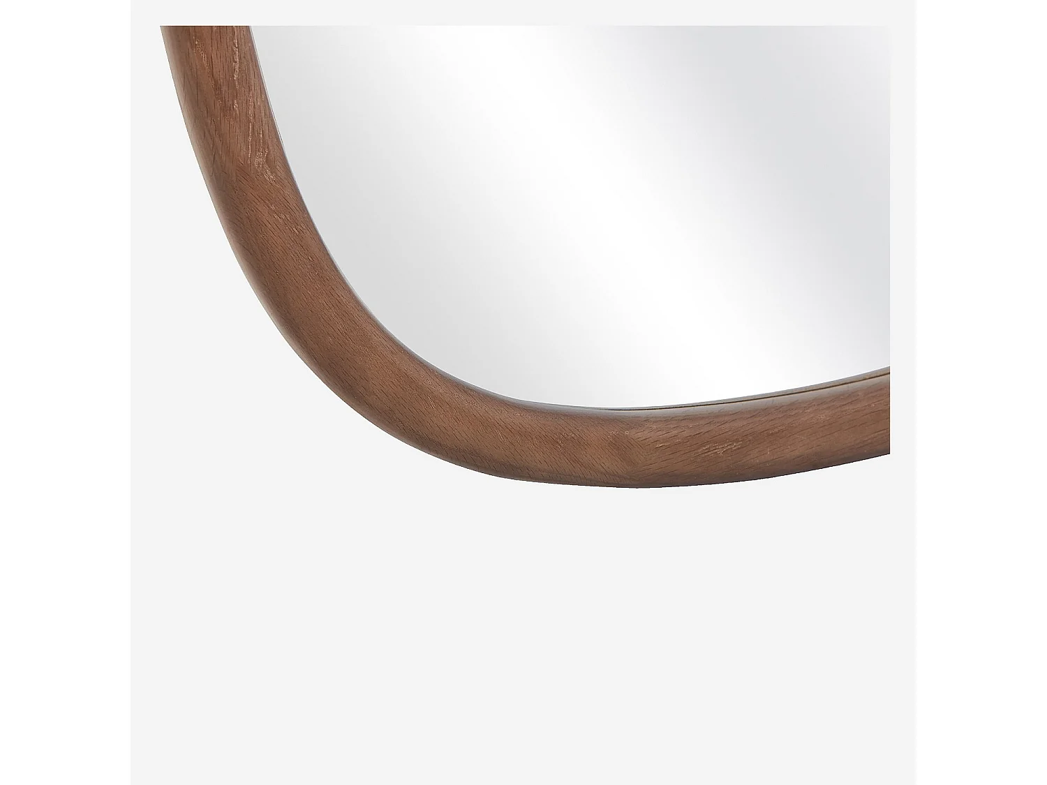 Habitat - Miroir organique en chêne - 75 x 80 cm - Naturel foncé - Denelys