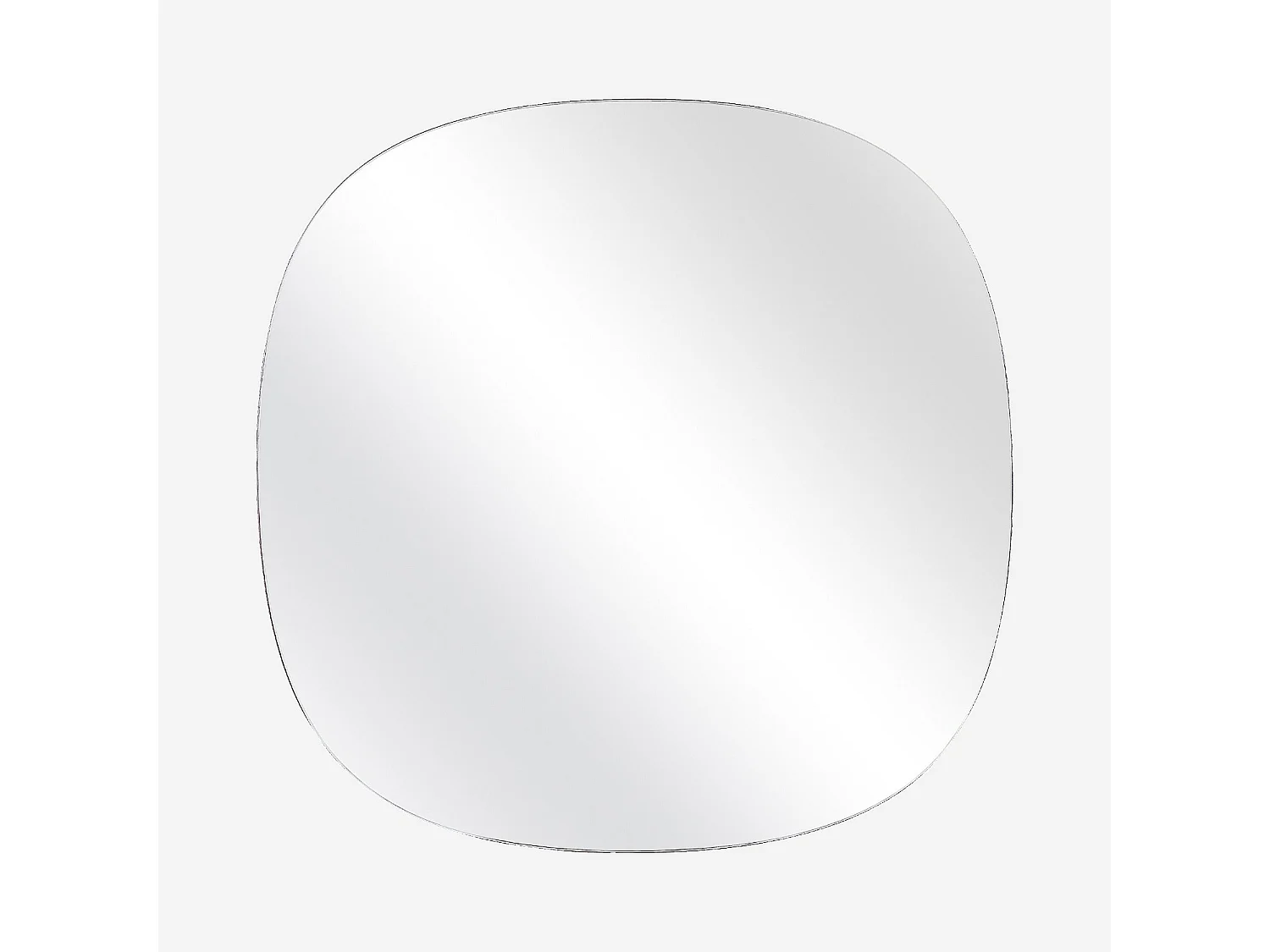 Habitat - Miroir carré en chêne - 100 cm - Naturel foncé - Sirius
