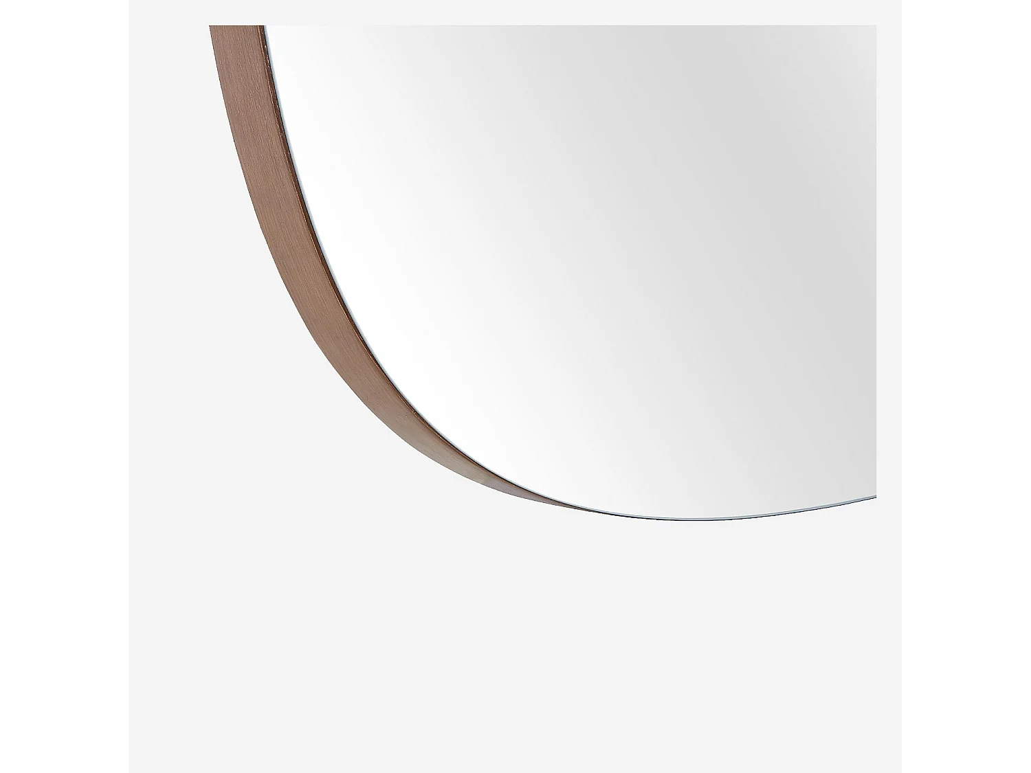 Habitat - Miroir carré en chêne - 100 cm - Naturel foncé - Sirius