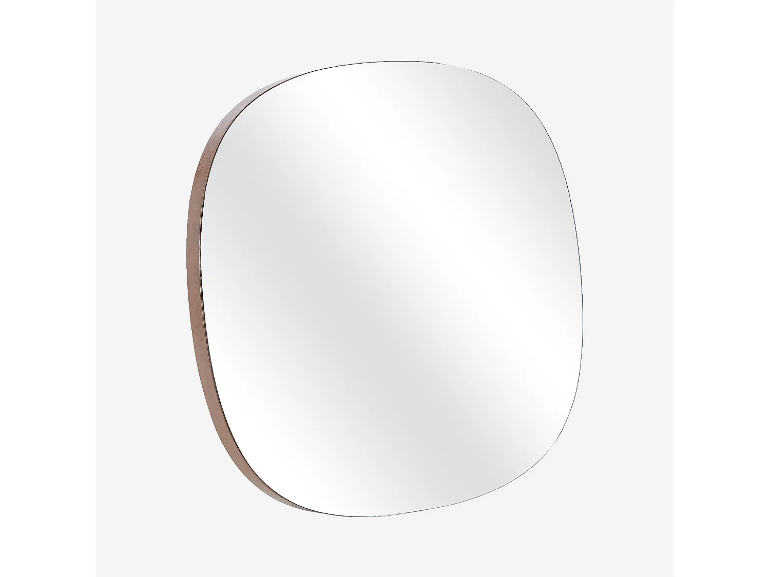 Habitat - Miroir carré en chêne - 100 cm - Naturel foncé - Sirius