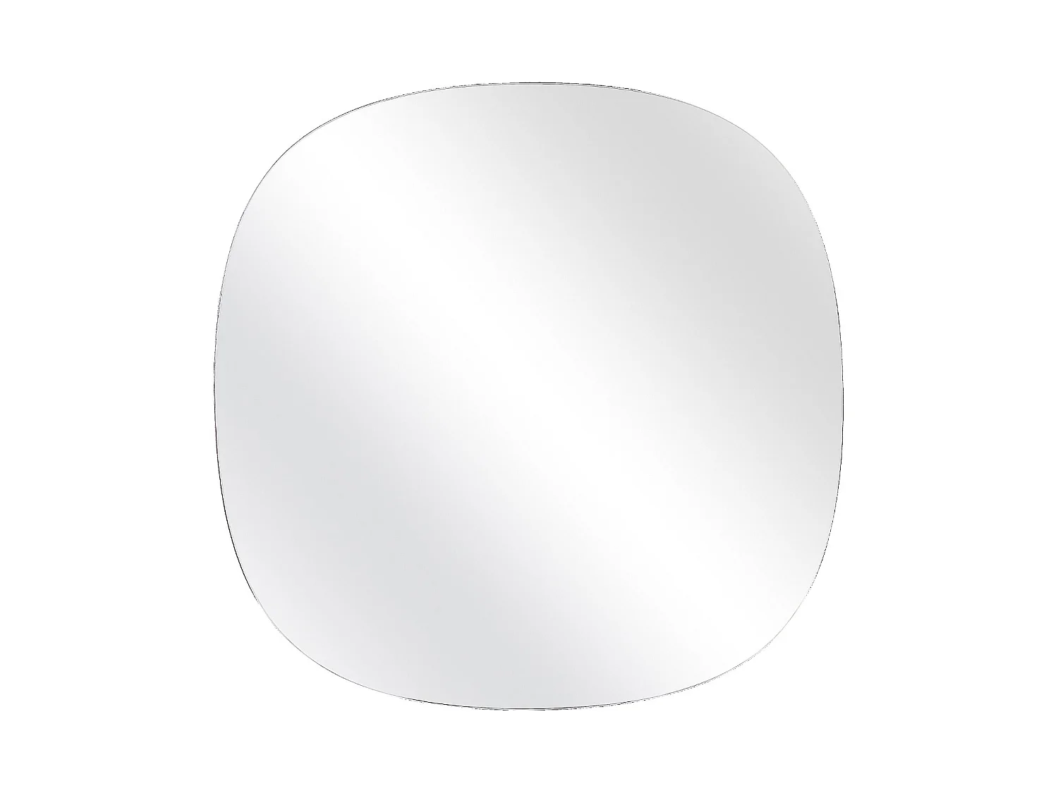 Habitat - Miroir carré en chêne - 100 cm - Naturel foncé - Sirius