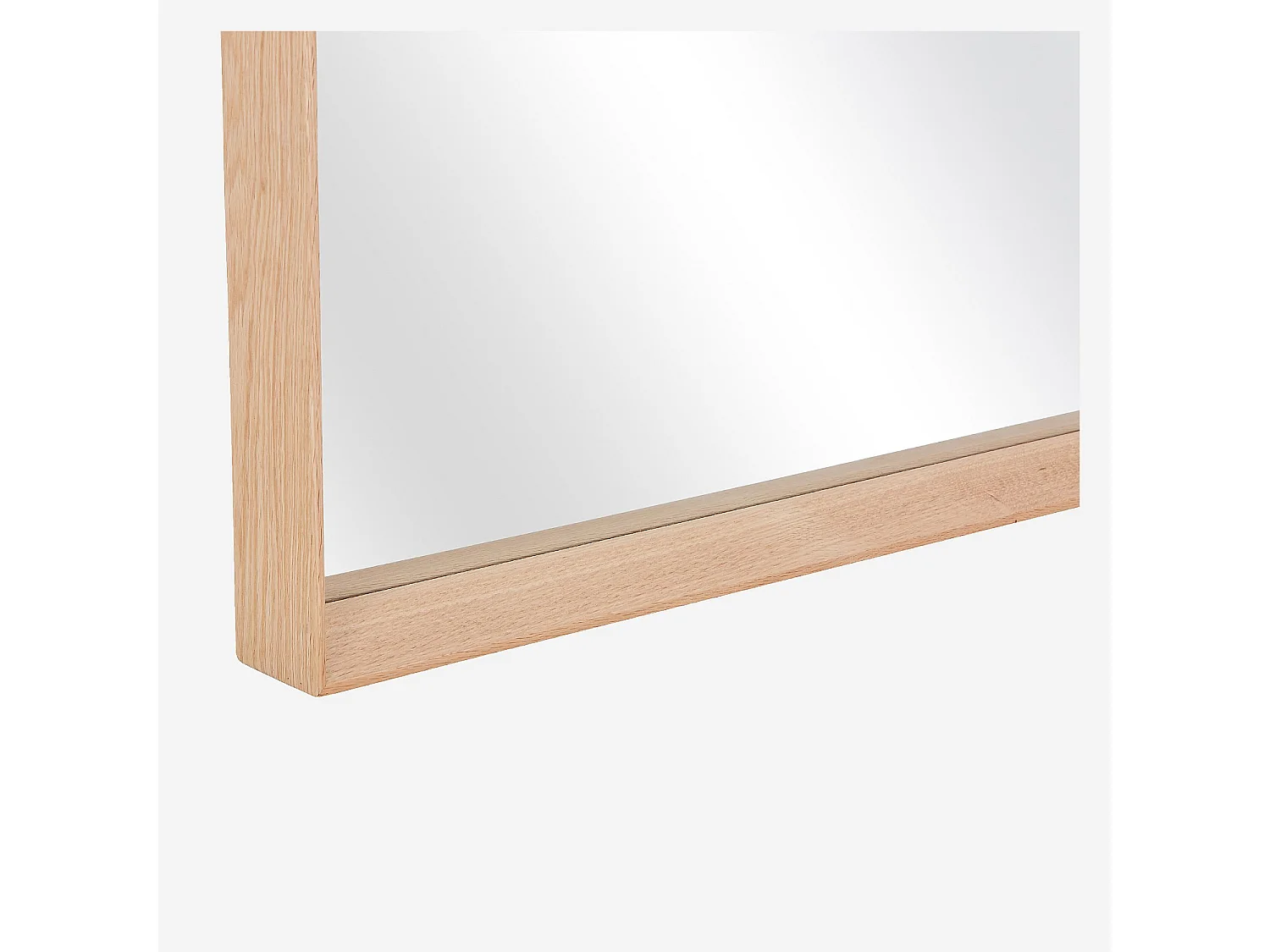 Habitat - Miroir rectangulaire en chêne - 90 x 180 cm - Naturel - Oryos