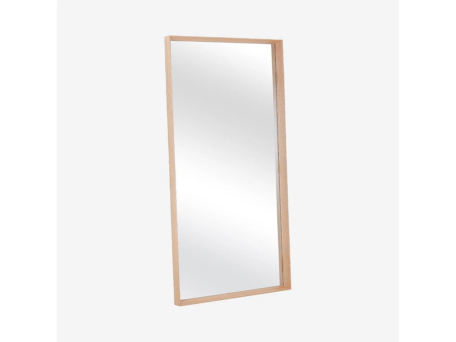 Habitat - Miroir rectangulaire en chêne - 90 x 180 cm - Naturel - Oryos