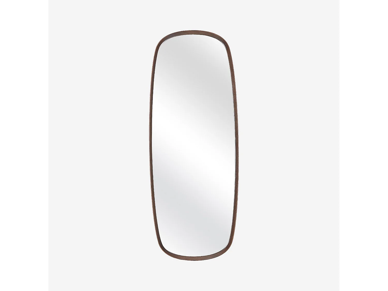 Habitat - Miroir ovale en chêne - 70 x 180 cm - Naturel foncé - Neboria