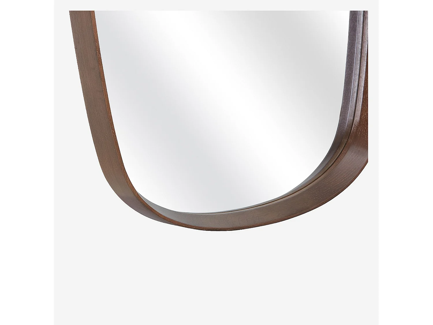 Habitat - Miroir ovale en chêne - 70 x 180 cm - Naturel foncé - Neboria