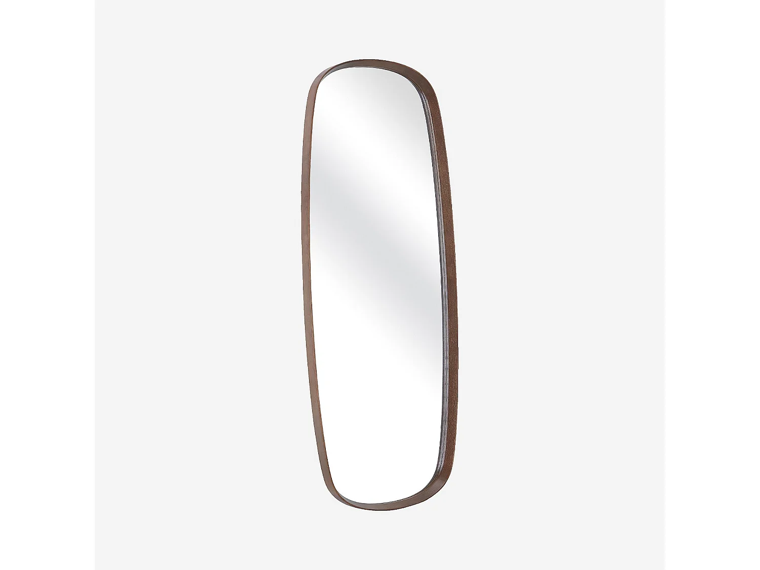 Habitat - Miroir ovale en chêne - 70 x 180 cm - Naturel foncé - Neboria