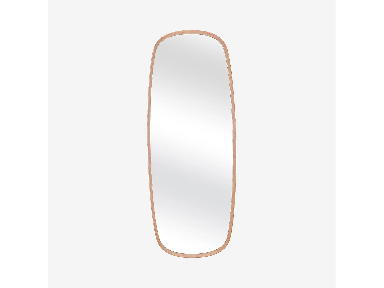 Habitat - Miroir ovale en chêne - 70 x 180 cm - Naturel - Neboria