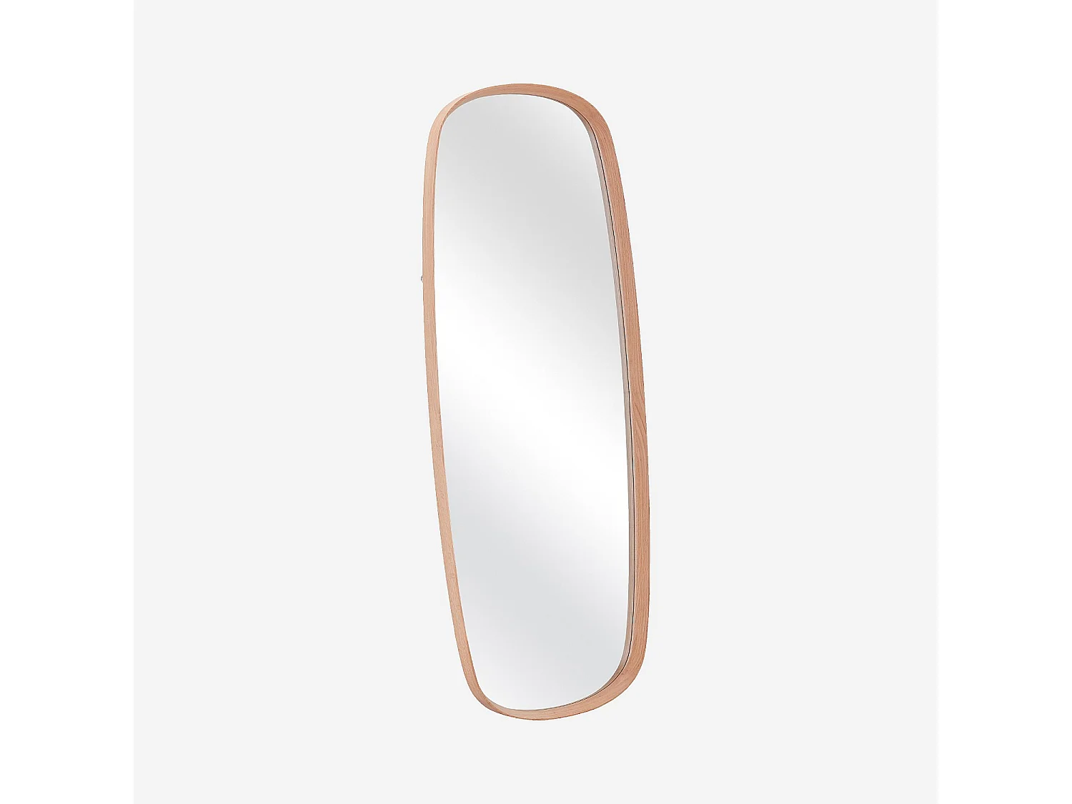 Habitat - Miroir ovale en chêne - 70 x 180 cm - Naturel - Neboria