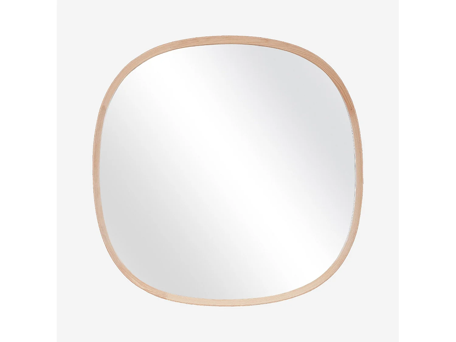 Habitat - Miroir carré en chêne - 90 cm - Naturel - Merope