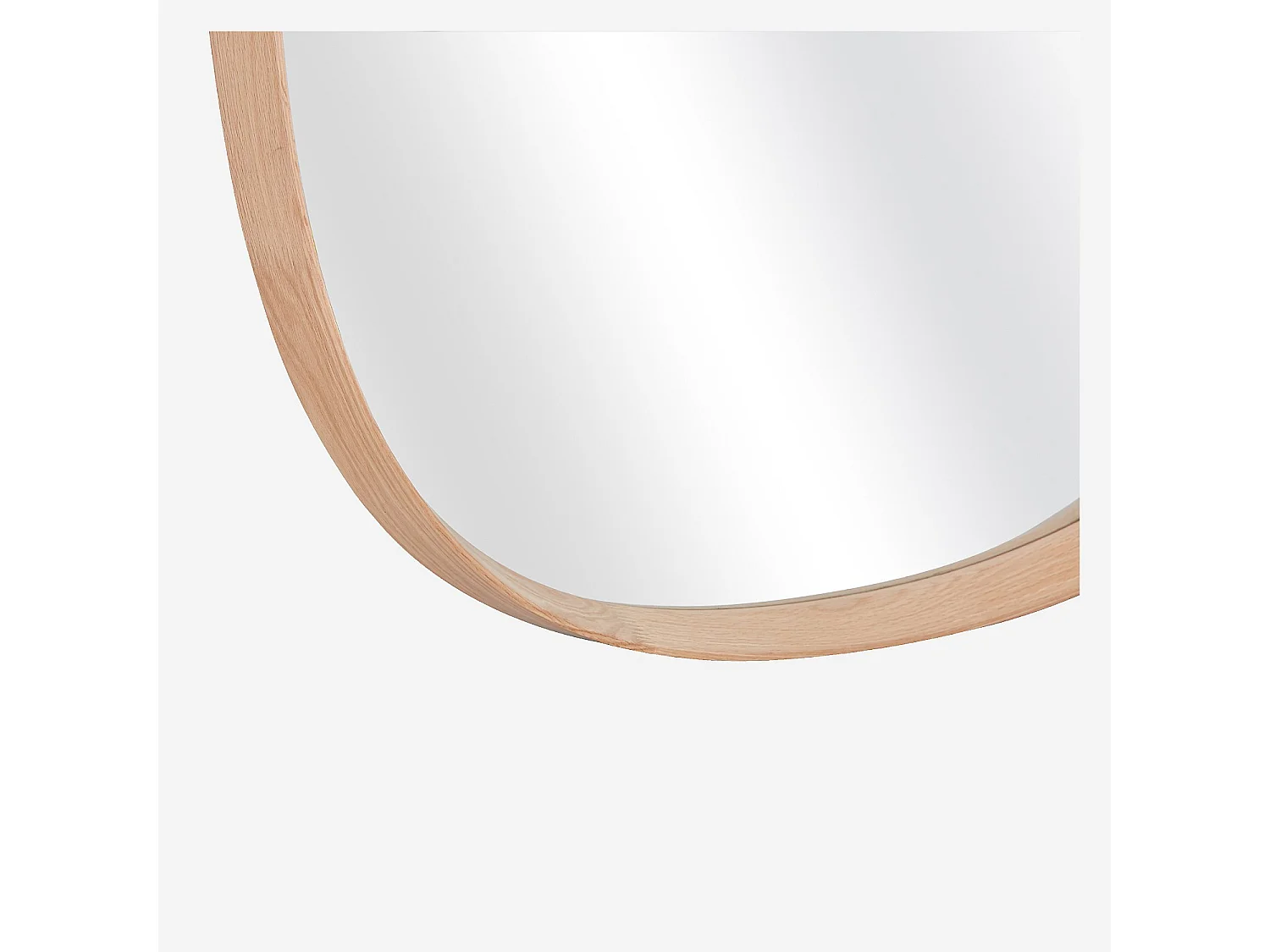 Habitat - Miroir carré en chêne - 90 cm - Naturel - Merope