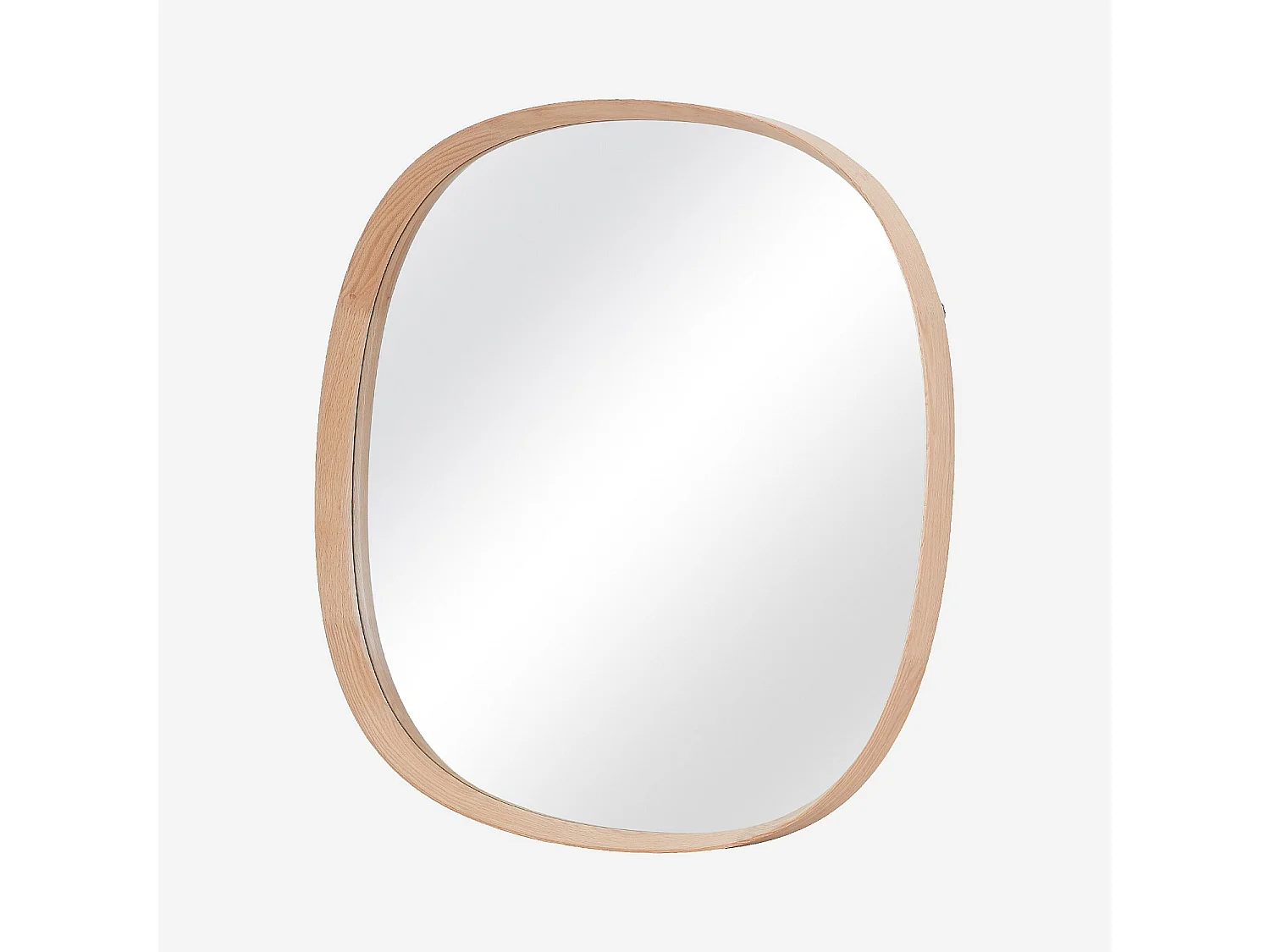 Habitat - Miroir carré en chêne - 90 cm - Naturel - Merope