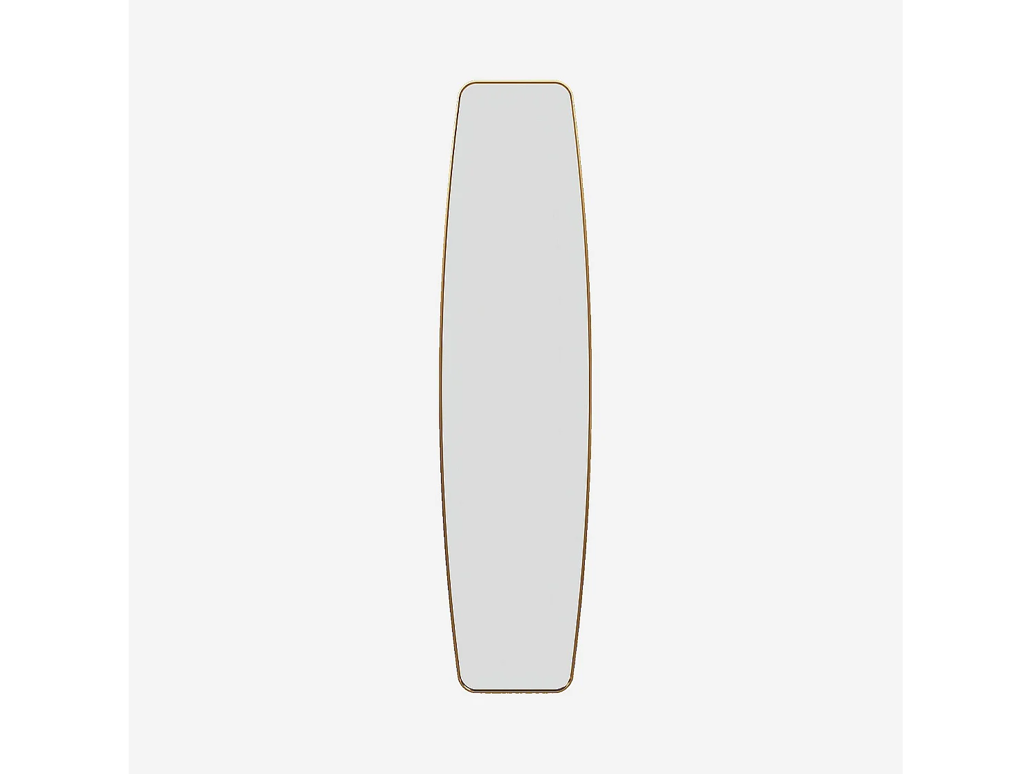 Habitat - Miroir rectangulaire en acier inoxydable - 40 x 160 cm - Doré - Saroli
