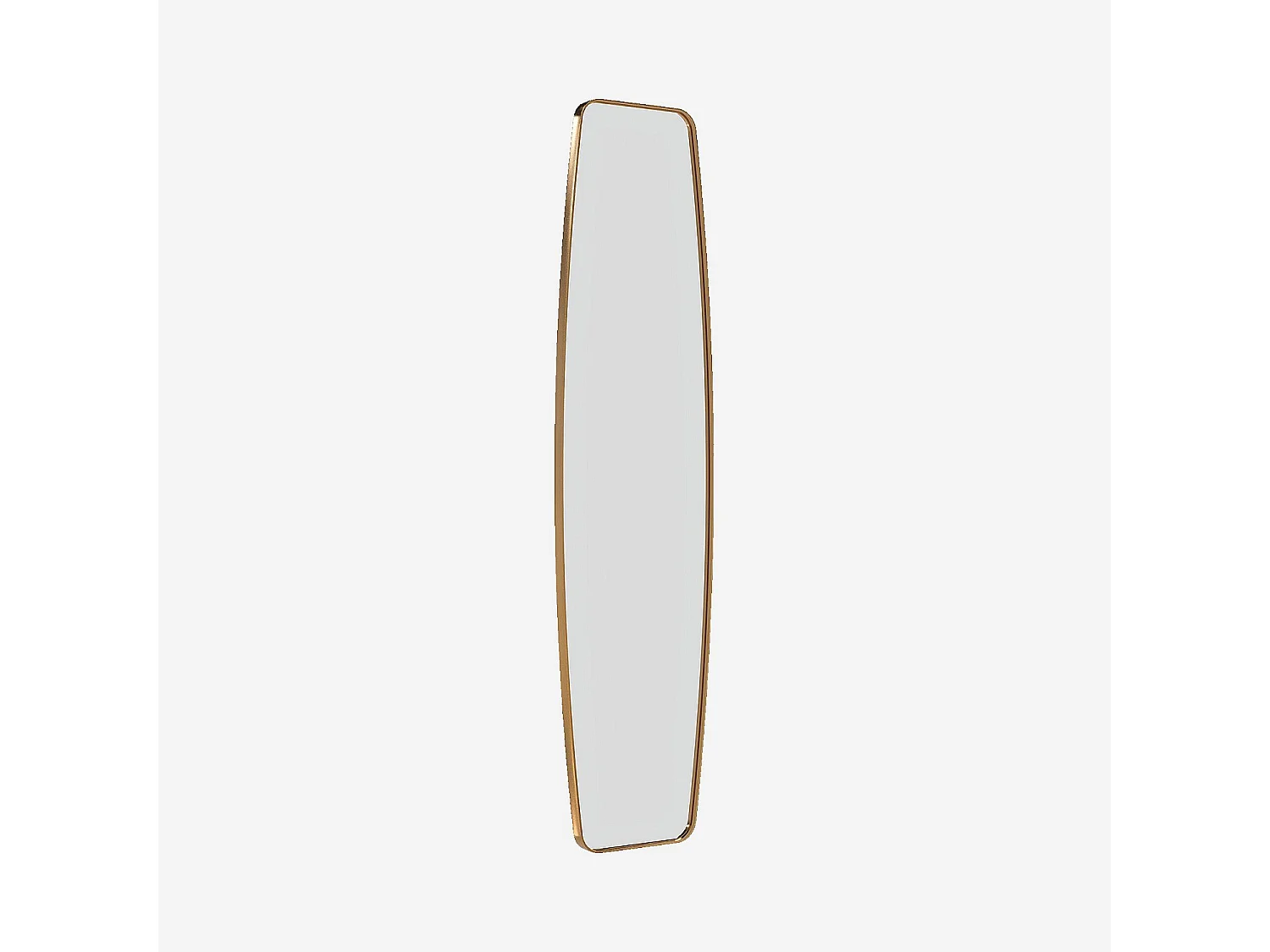 Habitat - Miroir rectangulaire en acier inoxydable - 40 x 160 cm - Doré - Saroli