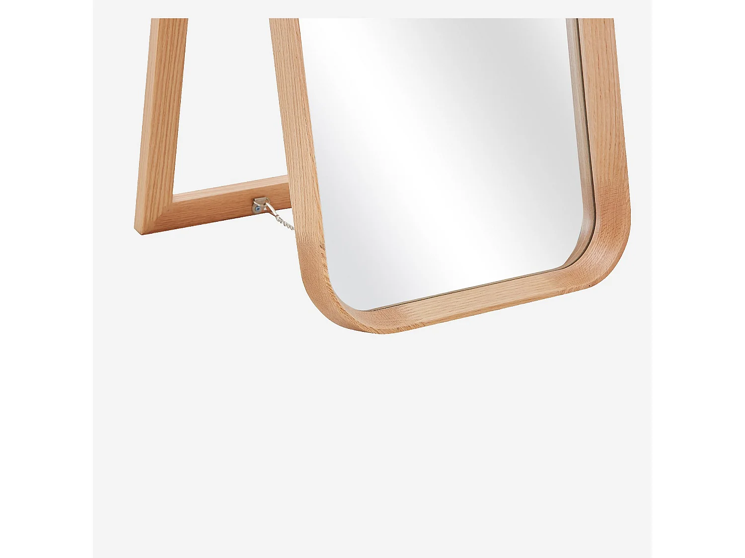 Habitat - Miroir sur pied rectangulaire en chêne - 40 x 165 cm - Naturel - Pegase