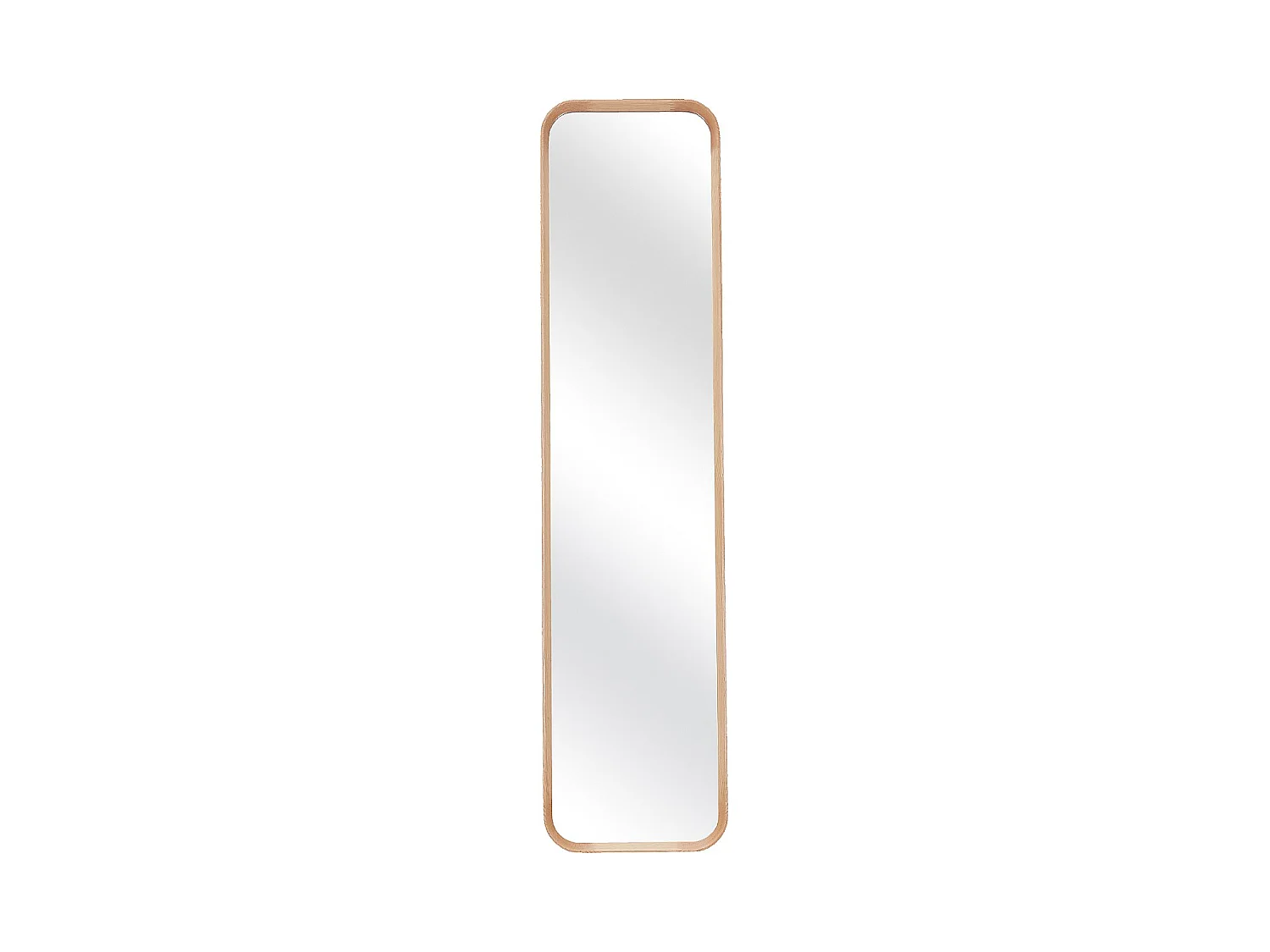 Habitat - Miroir sur pied rectangulaire en chêne - 40 x 165 cm - Naturel - Pegase