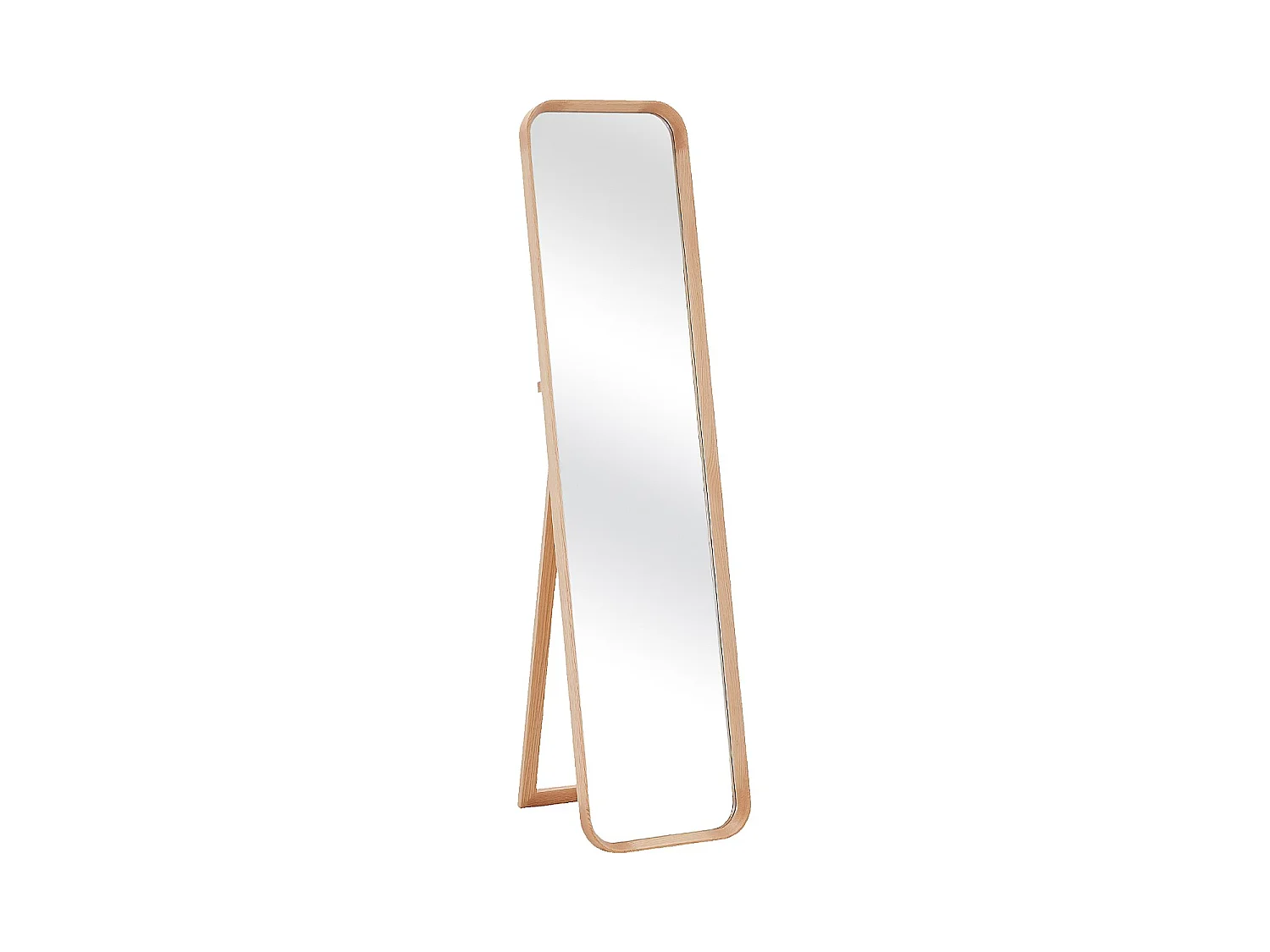 Habitat - Miroir sur pied rectangulaire en chêne - 40 x 165 cm - Naturel - Pegase