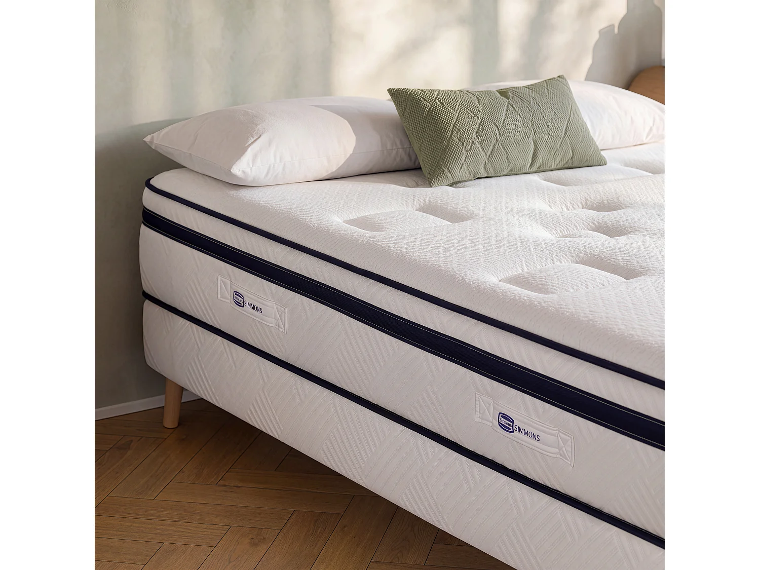 Ensemble L'INCOMPARABLE, matelas Hybride 160x200, ferme, H27 + sommier