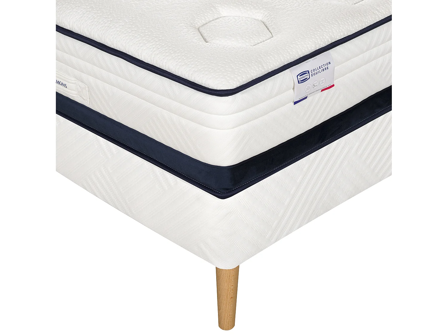 Ensemble L'INEDIT, matelas Hybride 160x200, ferme, H27 + 2 sommiers