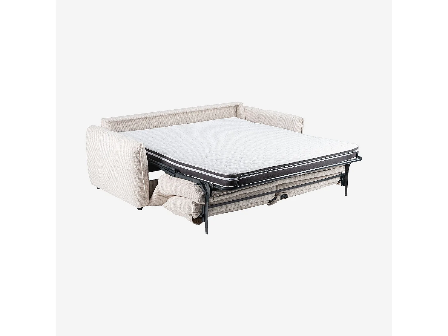 Habitat - Canapé convertible 2 places - Couchage 140 cm - Matelas 13 cm - Tissu texturé Oria - Beige - Boston