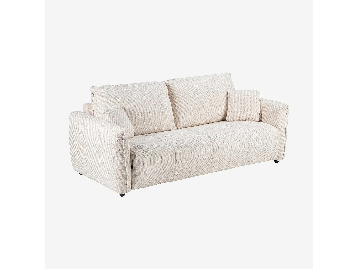 Habitat - Canapé convertible 2 places - Couchage 140 cm - Matelas 13 cm - Tissu texturé Oria - Beige - Boston