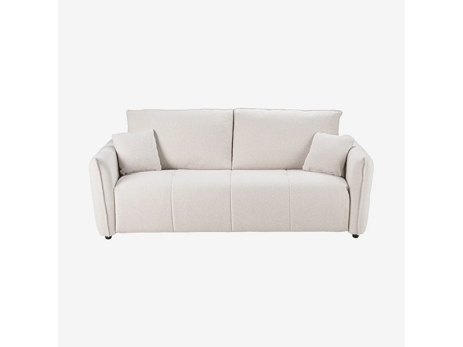 Habitat - Canapé convertible 2 places - Couchage 140 cm - Matelas 13 cm - Tissu bouclette Tolfa - Crème - Boston