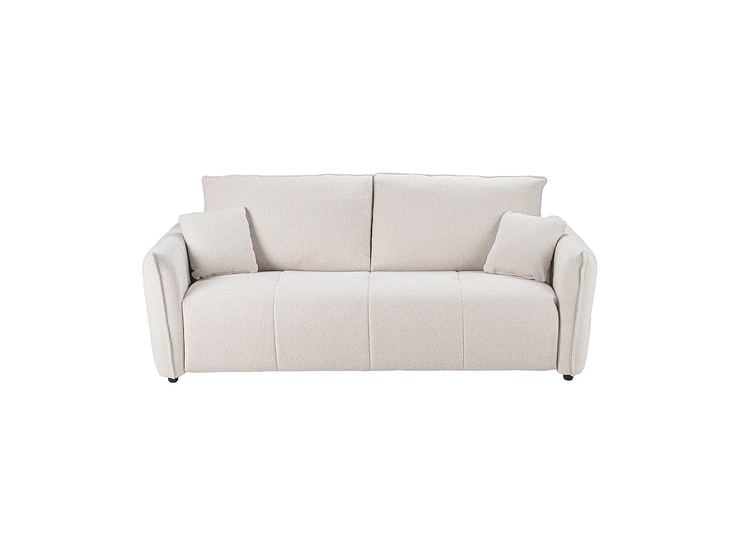 Habitat - Canapé convertible 2 places - Couchage 140 cm - Matelas 13 cm - Tissu bouclette Tolfa - Crème - Boston