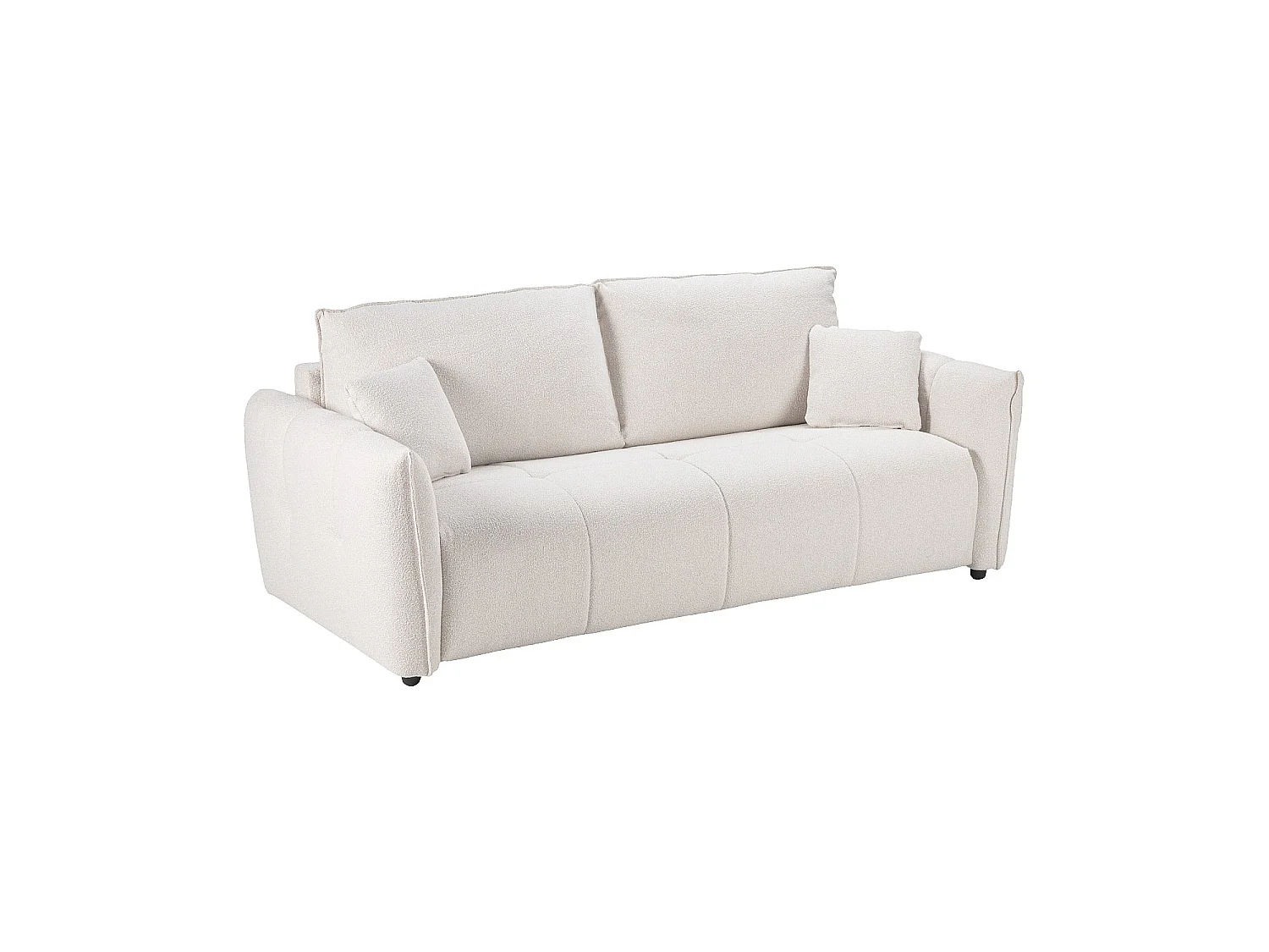 Habitat - Canapé convertible 2 places - Couchage 140 cm - Matelas 13 cm - Tissu bouclette Tolfa - Crème - Boston