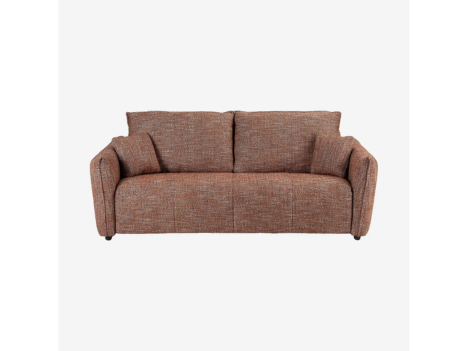 Habitat - Canapé convertible 3 places - Couchage 160 cm - Matelas 13 cm - Tissu texturé Oria - Marron - Boston