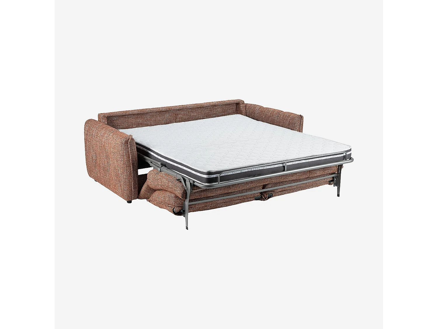Habitat - Canapé convertible 3 places - Couchage 160 cm - Matelas 13 cm - Tissu texturé Oria - Marron - Boston