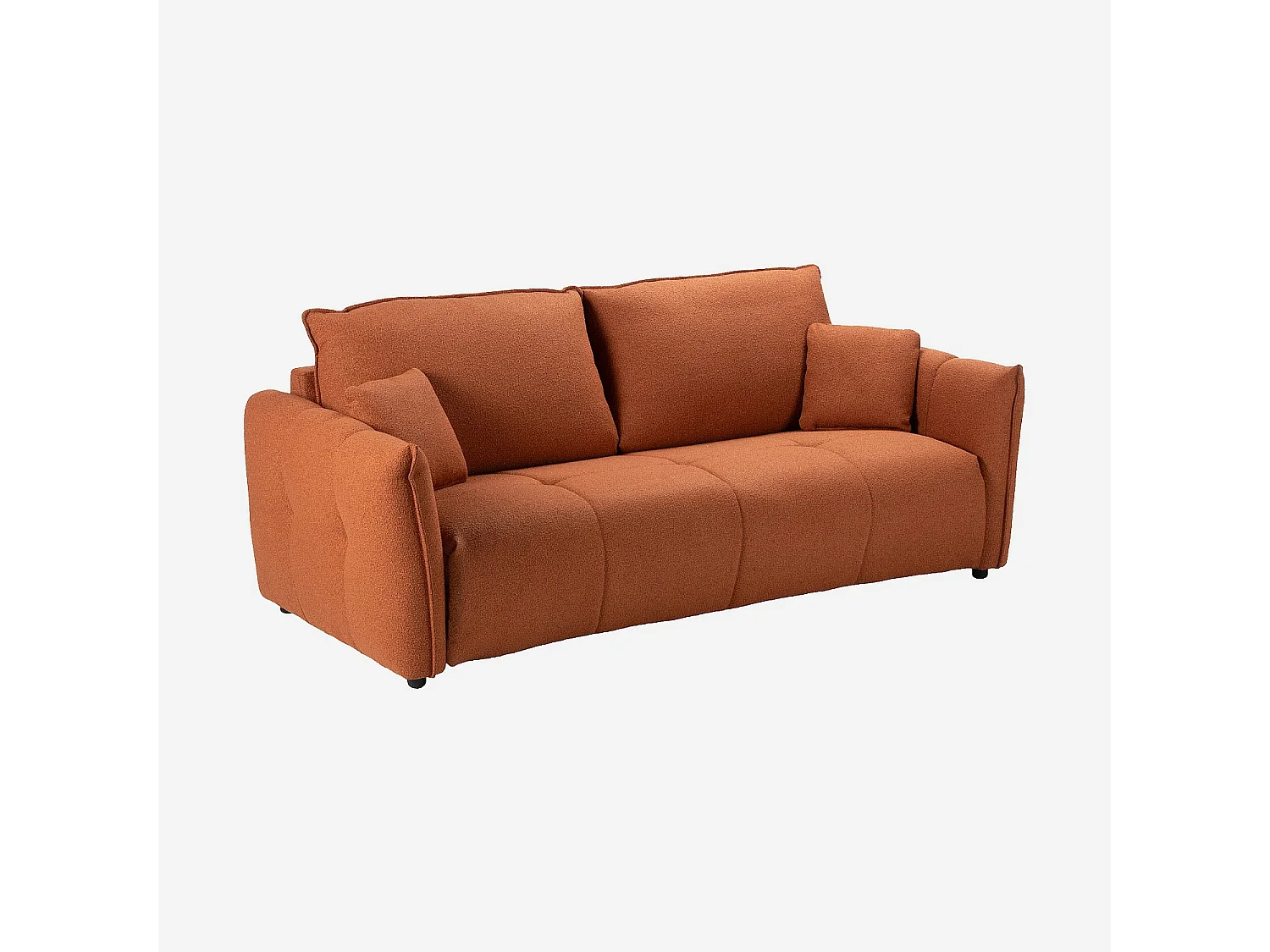Habitat - Canapé convertible 2 places - Couchage 140 cm - Matelas 13 cm - Tissu bouclette Tolfa - Terracotta - Boston