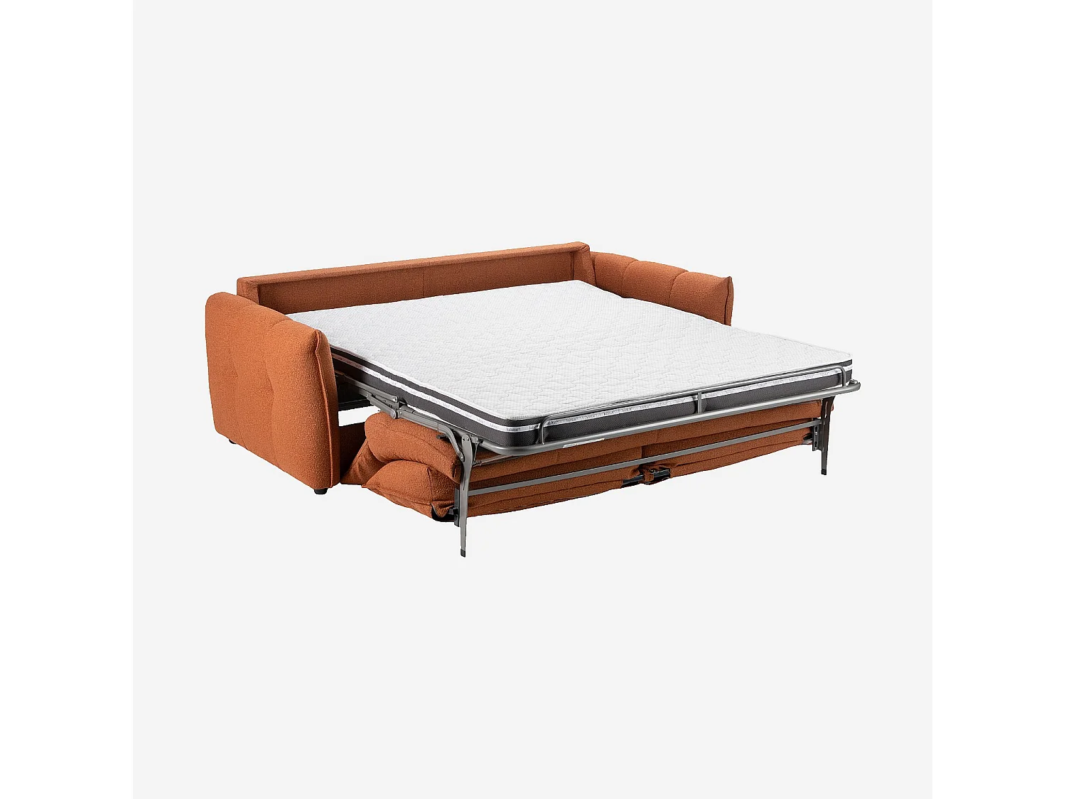 Habitat - Canapé convertible 2 places - Couchage 140 cm - Matelas 13 cm - Tissu bouclette Tolfa - Terracotta - Boston
