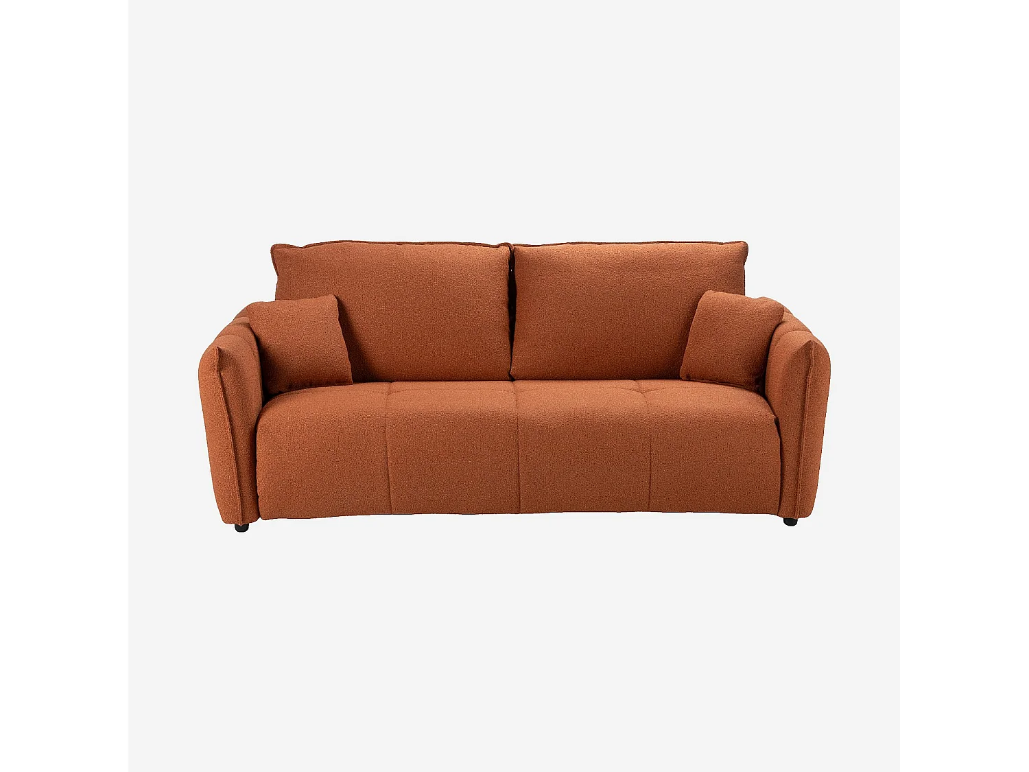 Habitat - Canapé convertible 3 places - Couchage 160 cm - Matelas 13 cm - Tissu bouclette Tolfa - Terracotta - Boston