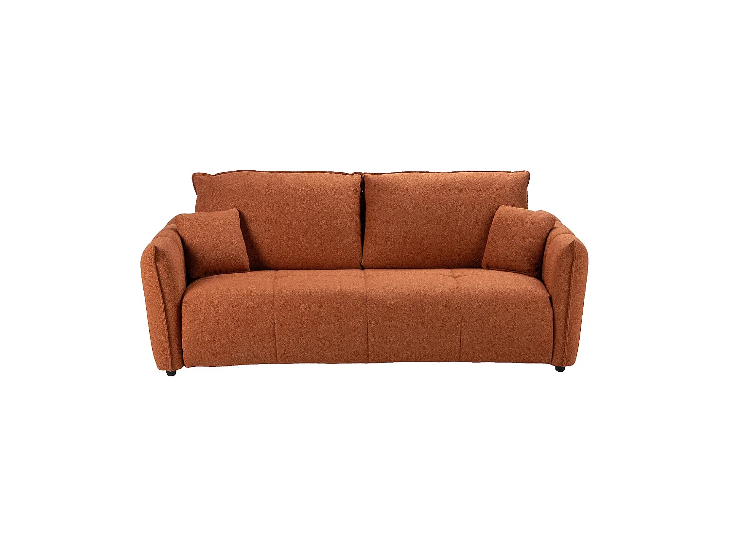Habitat - Canapé convertible 3 places - Couchage 160 cm - Matelas 13 cm - Tissu bouclette Tolfa - Terracotta - Boston