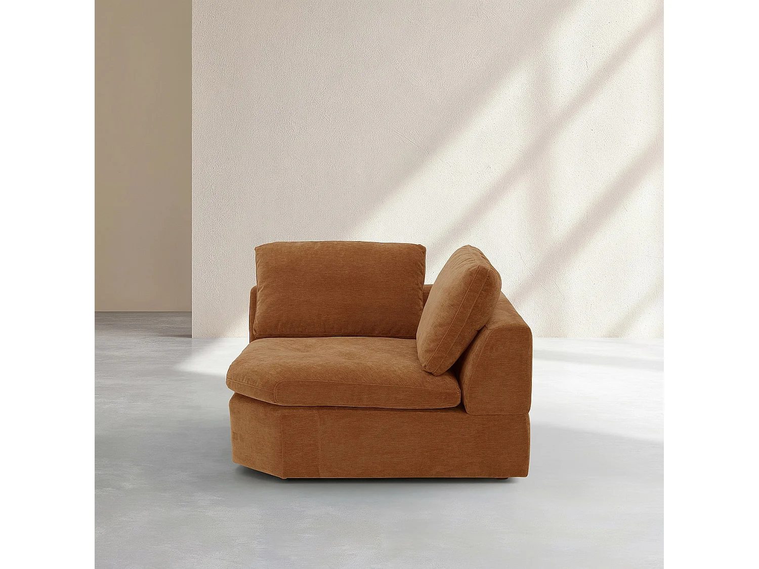 Habitat - Module d'angle en tissu - Marron noisette - Ameria