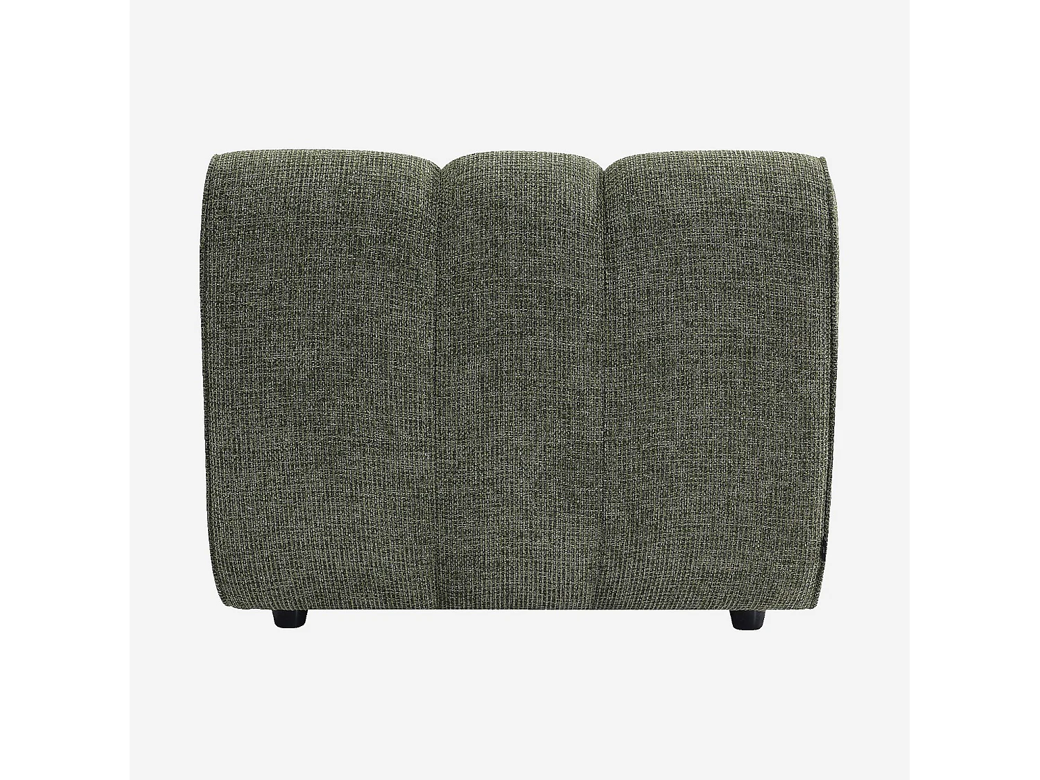 Habitat - Chauffeuse capitonnée en tissu texturé - Vert mousse - Elaia