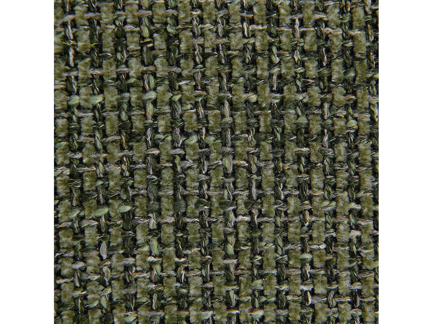 Habitat - Chauffeuse capitonnée en tissu texturé - Vert mousse - Elaia