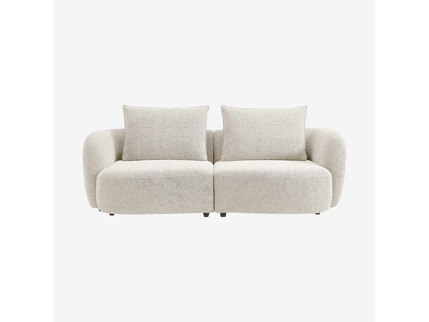 Habitat - Canapé 3 places en tissu garni de plumes - Beige - Capri