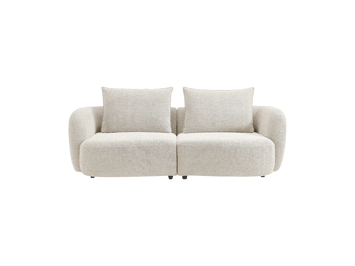 Habitat - Canapé 3 places en tissu garni de plumes - Beige - Capri