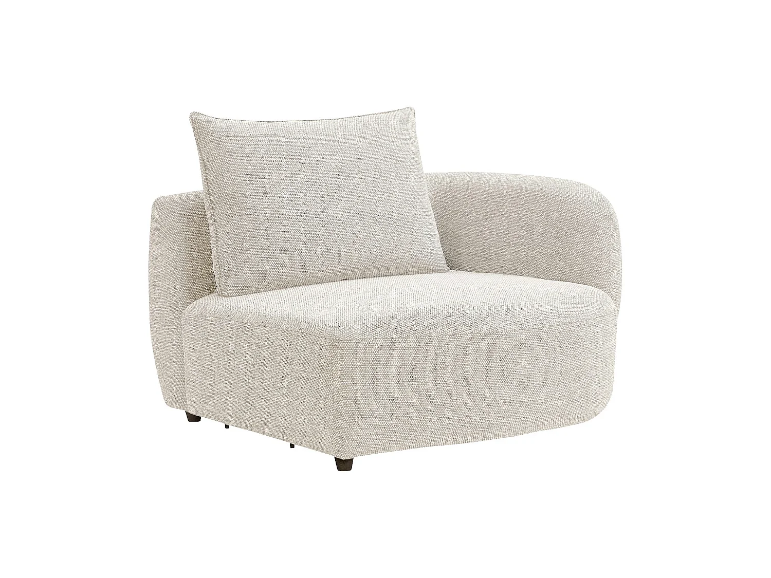 Habitat - Canapé 3 places en tissu garni de plumes - Beige - Capri