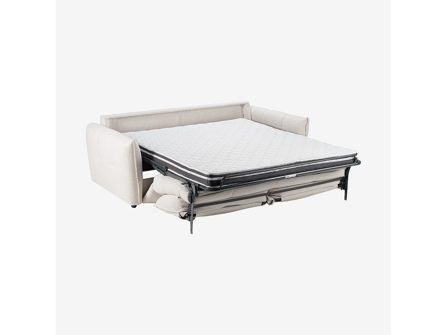 Habitat - Canapé convertible 3 places - Couchage 160 cm - Matelas 13 cm - Tissu bouclette Tolfa - Crème - Boston