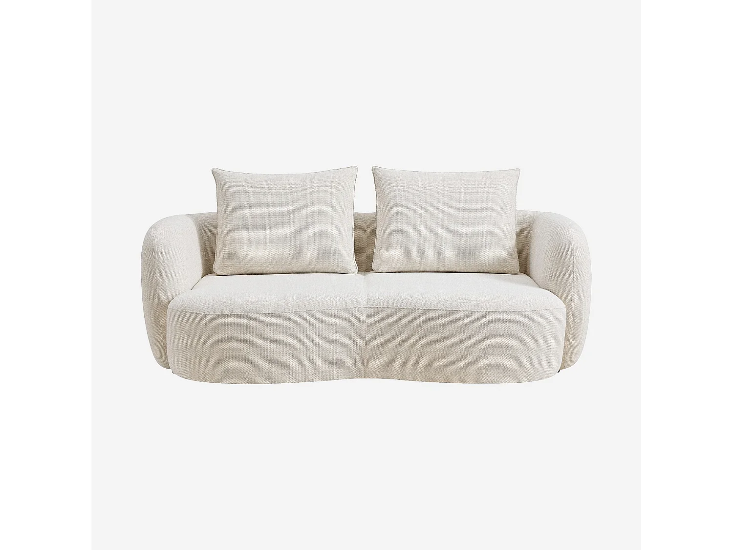 Habitat - Canapé 2 places en tissu garni de plumes - Beige - Capri