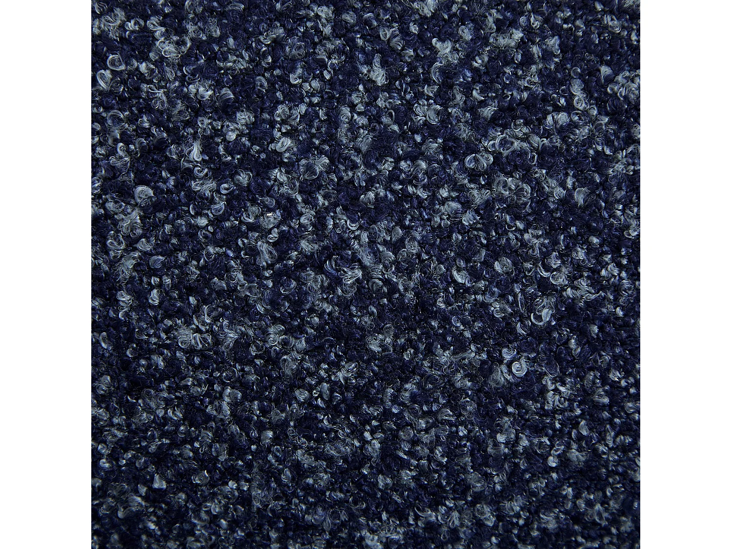 Habitat - Canapé 2 places en tissu bouclette courte - Bleu nuit - Teglio